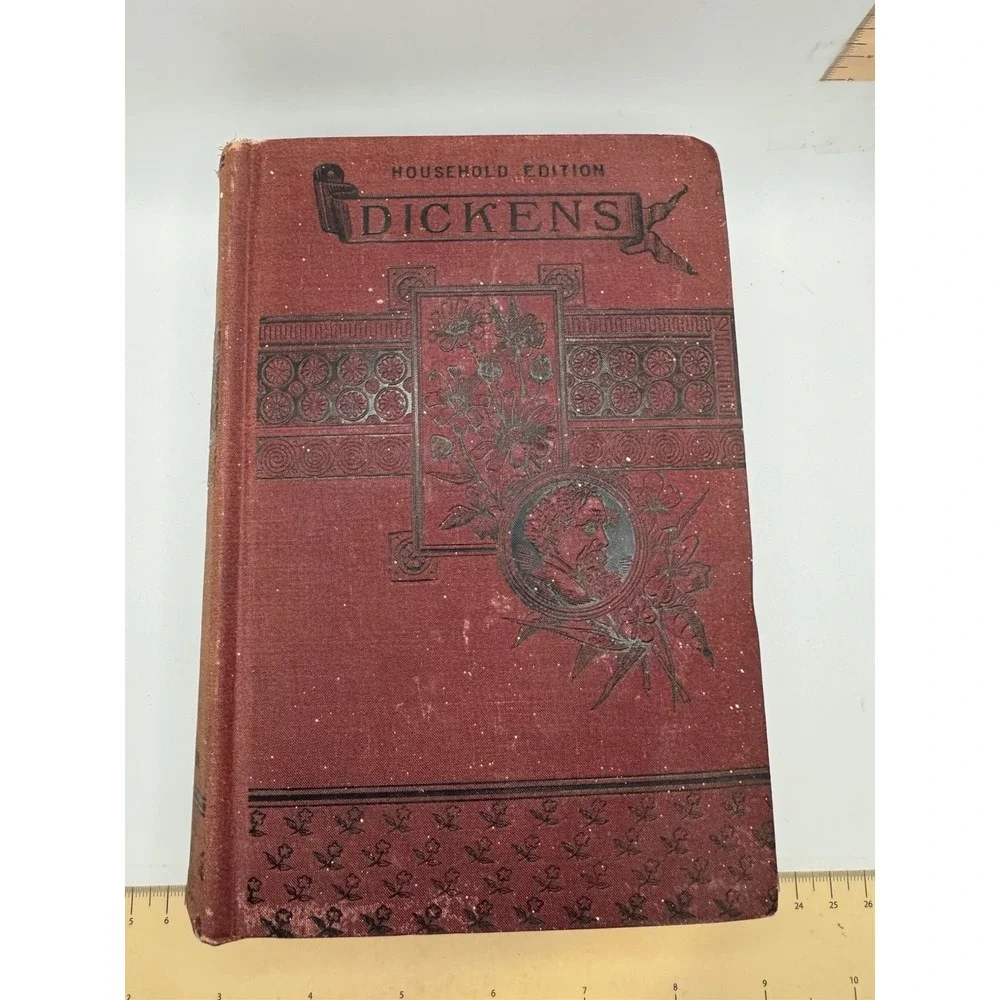 Charles‎ Dickens Household Edition Antique Decorative Cloth Book English 1884